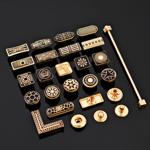 Custom Metal <b>Snap</b> Buttons Rectangle Vintage Embossed Logo Button Set for Thobe Shirt Decorative <b>Fasteners</b> - Product Image 4