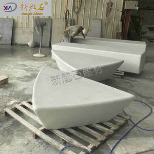 New Magic Stone UHPC Landscape Bench 3Cm Thickness Custom Size Outdoor Park <b>Cement</b> Bench - Product Image 3