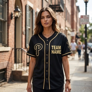 Op maat gemaakt honkbalshirt Klassiek ontwerp met omtrekontwerp Stad van de broederlijke liefde Honkbaluitrusting Rood Wit Marineblauw Teamkleding Snelle verzending - Product Image 3