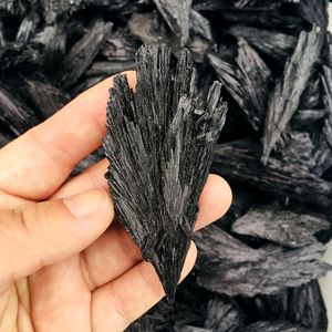 Commercio all'ingrosso Naturale ruvido Nero Della Piuma Del <span class=keywords><strong>Pavone</strong></span> cluster di pietra di Cristallo Di quarzo - Product Image 3