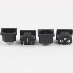 Appliance C16 AC Power Socket for Plug Snap in Connector 3 Ways Male Outlet 16A 125V 250V