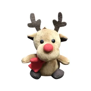 Best price red cow stuffed reindeer decorations animal popular cute toys velboa soft animals plush toy