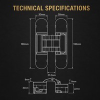 3D скрытый шарнир из цинкового сплава 60 кг сверхмощный Регулируемый открывающийся скрытый шарнир для крепления деревянной двери легко 180 градусов