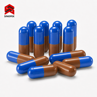 Capsules vides en gélatine à finition mate SINOPEK, sans poussière, impression personnalisée du logo, OEM, usine GMP, vente en gros