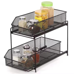 Gabinete de Cocina Moderno de 2 Niveles Apilable, Deslizante, Extraíble, Estantes para Gabinetes de Cocina, para Gabinetes de Cocina Chinos - Product Image 4