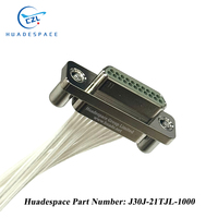 Connecteur Rectangulaire J30J-21TJL-1000, 21 Broches, Prises Mâles avec Ligne d'Assemblage Aviation CZL Huadespace