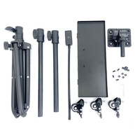 Support de projecteur roulant haut de gamme avec roues, support de sol robuste en métal pour ordinateur portable avec plateau pour souris et support de téléphone