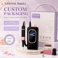 Vente en gros de perceuse à ongles électrique professionnelle 45000 tr/min, lime à ongles portable pour salon, fabricant OEM ODM