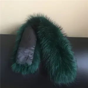 100% Real Raccoon Fur Collar Trim For Garment