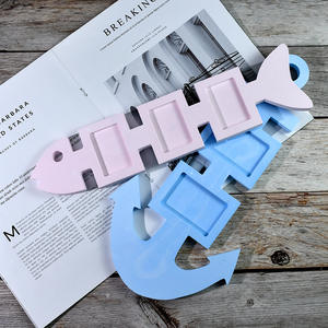 Bricolage goutte à goutte colle moule océan style <span class=keywords><strong>bateau</strong></span> <span class=keywords><strong>ancre</strong></span> poisson os cadre <span class=keywords><strong>photo</strong></span> silicone moule salon tenture murale <span class=keywords><strong>d</strong></span>écoration - Product Image 3