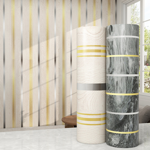 Azulejo de cerámica de PVC autoadhesivo con estampado de mármol de lámina dorada, revestimiento de paredes impermeable <span class=keywords><strong>para</strong></span> decoración de cocina y hogar - Product Image 2