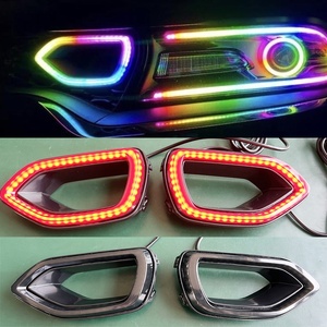 2015 + Flow Series LED <span class=keywords><strong>Halo</strong></span> Ring Light Cargador Front Grill Snorkel con APP Control New Condition - Product Image 1