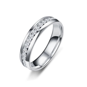 XR Jewelry Factory Stainless Steel Dubai Gold Plated Wedding <b>Ring</b> Cubric Zirconia Bands or <b>Rings</b> Jewelry - Product Image 6