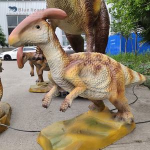 Decoración de Parque de Atracciones, <span class=keywords><strong>Dinosaurio</strong></span> Parasaurolophus, Bebé <span class=keywords><strong>Dinosaurio</strong></span> en Crecimiento, Modelo de <span class=keywords><strong>Dinosaurio</strong></span> Interactivo - Product Image 4