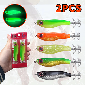 2 Pezzi Esche <span class=keywords><strong>Artificiali</strong></span> Galleggianti Luminose per Calamari, Esche da <span class=keywords><strong>Pesca</strong></span> per <span class=keywords><strong>Seppie</strong></span> EGI, Esche per <span class=keywords><strong>Pesca</strong></span> in Mare, Vendita all'Ingrosso - Product Image 1