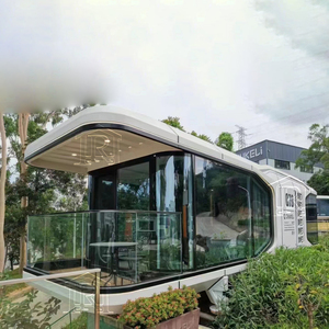 บ้านสำเร็จรูปแคปซูลหรูหรา ราคาประหยัด บ้านสำนักงานกลางแจ้งแบบโมเดิร์นพร้อมฉนวนกันความร้อน บ้านคอนเทนเนอร์เคลื่อนที่ บ้านพกพา - Product Image 5