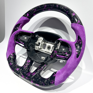 Volant en fibre de carbone forgé violet adapté aux Dodge Challenger Charger RT Durango <span class=keywords><strong>SRT</strong></span> Jeep <span class=keywords><strong>Trackhawk</strong></span> Chrysler 300 - Product Image 4