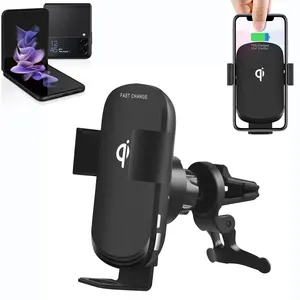 OEM ODM KC CE Certificated Dual Coil C26D FOD Sensor 15W Wireless Car Charger Mount for Samsung Galaxy Z Flip 4 3 iPhone