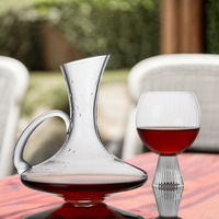 Carafe à vin en verre cristal, carafe à vin rouge avec ou sans poignée, accessoires de bar en cadeau