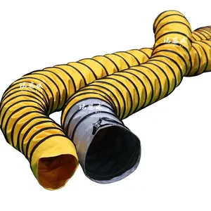 Flat Ventilation Duct Flexible Air Conditioning Pre-Conditioned Airport Ground Bridge Corridor Lay-flat Aircraft AirPlane Ventilation PCA Duct Hose