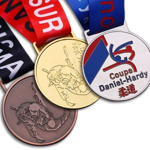 WD Médaillon personnalisé personnalisé <span class=keywords><strong>judo</strong></span> karaté boxe finition sportive médaille en métal avec ruban - Product Image 5