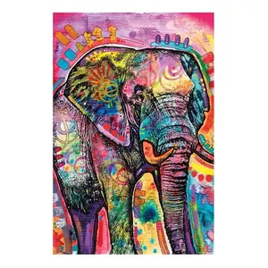 Mai Momento Pittura Diamante Variopinto Elephant Fatti A Mano Pieno Trapano Piazza 3F216