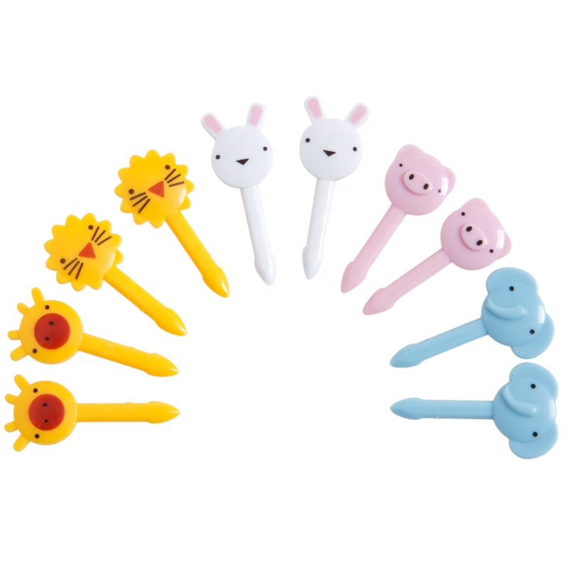 Лидер продаж, пластиковая коробка бэнто из мультфильма, украшение, милое животное, пищевые медиаторы и вилки