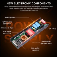 Alimentation électrique à découpage LED ultra-mince haute fréquence 12v, module d'alimentation électrique à découpage LED DC 24v 12v 48v