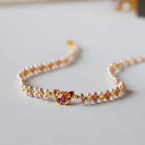 Nuova Collana in Stile Cinese con Ciondolo a Farfalla Intrecciato a Mano, Elegante e Raffinata, con Perle Imitazione <span class=keywords><strong>Swarovski</strong></span>, Versatile per Uso Quotidiano - Product Image 4