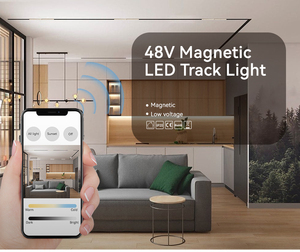 Smart Control Grille <b>Spots</b> <b>LED</b> Track Lights Square 24W DC 48V Magnetic Track Grille Light - Product Image 2