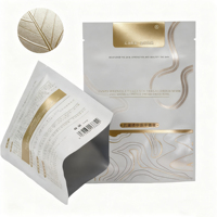 Emballage de pochette en mylar avec impression de logo de marque personnalisée 3 sacs en feuille de crème et lotion scellés sur le côté Sachet en plastique pour masque cosmétique pour les yeux