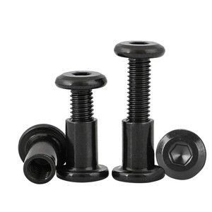 M6x15mm thép không gỉ đồ nội thất tủ vít đen lục giác ổ cắm doanh đồ nội thất Bolt Nut vít Metric Hệ thống đo lường - Product Image 2