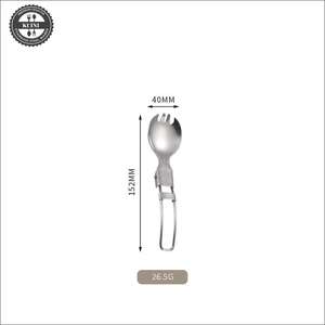 Posate da campeggio, posate portatili in acciaio inossidabile con forchetta, cucchiaio, coltello, posate da campeggio per eventi all'aperto e avventure - Product Image 5