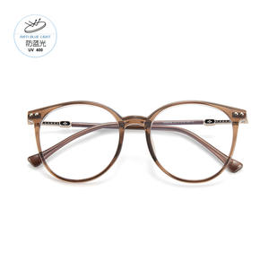 Monture de lunettes Danyang Ronde TR90 pour femmes, anti-lumière bleue, monture complète, verres en résine, bord large de 4 mm, style populaire - Product Image 3