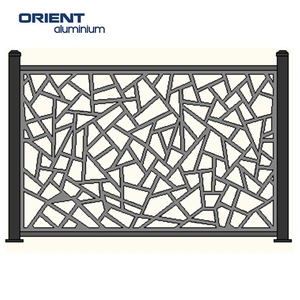 Thiết kế hiện đại nhôm thép cửa ra vào với Laser cắt màn hình phong cách cho biệt thự hội thảo cho vườn ngoài trời - Product Image 5