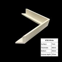 Profilé de cadre flottant en bois massif naturel 8765, 12x41mm, en forme de L, pour galerie d'art