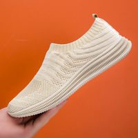 Chaussures de sport pour hommes, style slip-on, respirantes, en mesh, confortables, pour le travail et les occasions décontractées