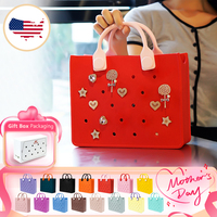 Sacs cadeaux pour la fête des mères, sac fourre-tout en EVA pour maman, personnalisable, réutilisable, imperméable, sac à main perforé pour les voyages d'été, vente en gros