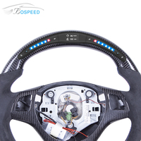 Pour BMW E90 E91 E92 E93 E81 E82 E87 E88 M3 M4 Volant LED en fibre de carbone | Mise à niveau de l'affichage à fond plat de course personnalisé
