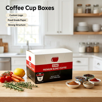Boîtes en papier personnalisées avec bande détachable pour un ouverture facile, papier couché 350 g/m², boîte d'emballage pour capsules de café K Cup, emballage cadeau