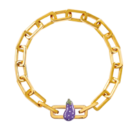Groothandel RVS Schattige Voedsel Fruit Groente Emaille Uitwisselbare Charm Links voor Paperclip Armband DIY Sieraden Cadeaus