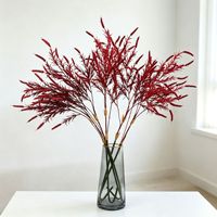 Bunga Sage Buatan Batang Panjang 100cm, Plastik Sutra, Cabang Botani, Gaya Retro Pastoral Jepang, Dekorasi Pernikahan, Hotel, Rumah