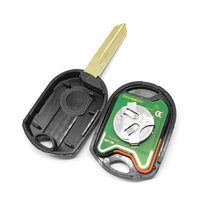 Coque de clé de voiture télécommandée 4 boutons, clé télécommande FO38R 315/433 MHz 4D63 80 bits, clé complète