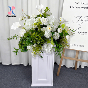 Pure White Calla Lily Greenery Wedding Table Centerpiece <b>Artificial</b> Floral Arrangement for Minimalist White Themed Wedding - Product Image 1