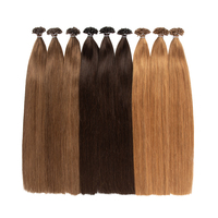 Extensions de cheveux humains vierges à 100 % non traitées, d'un seul donneur, à pointe en U, lisses, double épaisseur, vente en gros
