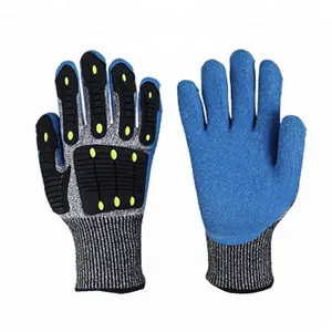 HPPE Cut Resistant Nitrile Latex Coated Protective Glove With Anti-impact TPR On Back