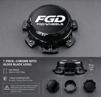 Jantes de camion noires personnalisées FGD avec enjoliveurs flottants, accessoires automobiles, enjoliveurs en alliage d'aluminium pour F-250 F-350 Super Duty