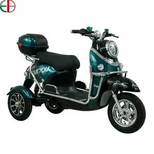 Triciclo elétrico sem escovas para adultos, scooter elétrica de três rodas, moda 60V 72V, motor 1500W sem escova