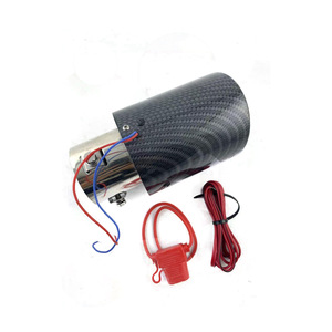 Punta de escape de fibra de carbono con luz LED, tubo recto para modificación de automóviles, actualización de General Motors - Product Image 1