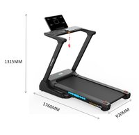 Nouveau Tapis de Course Électrique Pliable 2.0HP 2026 pour la Maison avec Inclinaison Automatique 1-18KM/H, Test de Fréquence Cardiaque, Écran LED, en Acier